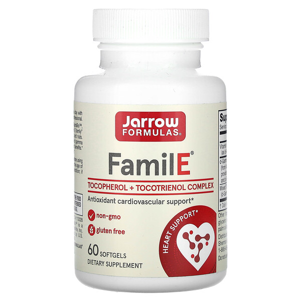 FamilE, Витамин Е - 60 капсул - Jarrow Formulas Jarrow Formulas