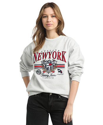 Women's New York Relaxed Prep Crewneck Sweatshirt Tommy Jeans