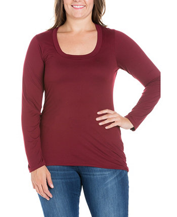 Женская футболка больших размеров с длинными рукавами 24Seven Comfort