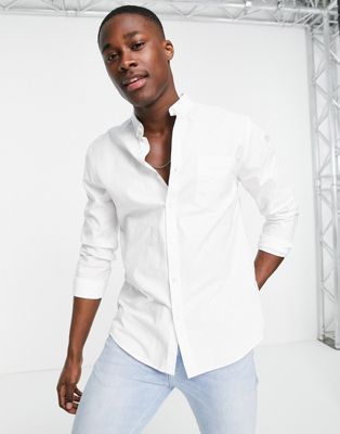Белая хлопковая оксфордская рубашка с длинными рукавами New Look - БЕЛАЯ New Look