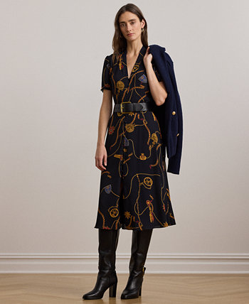 Женское Платье LAUREN Ralph Lauren Petite Belting-Print Fit & Flare LAUREN Ralph Lauren