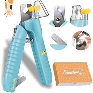 Reinvented Pet Nail Clippers for Your Pal - USB Rechargeable LED Light for Bloodline | Razor Sharp and Durable Blade | Vets Recommended Trimming Tool for Dogs and Cats Pawsibility