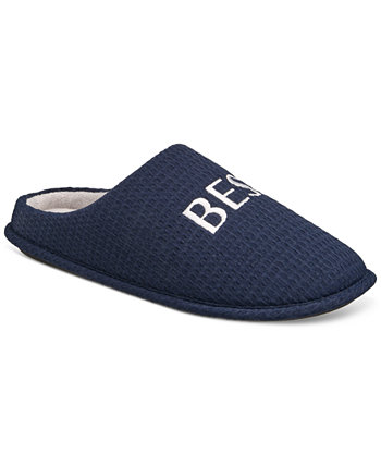 Men's Best Dad Embroidered Slippers, Created for Macy's Club Room