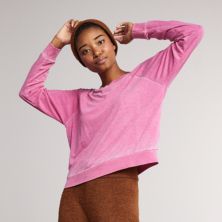 Женский Yummy Sweater Co., топ с круглым вырезом и регланом Burnout Yummy Sweater Co.