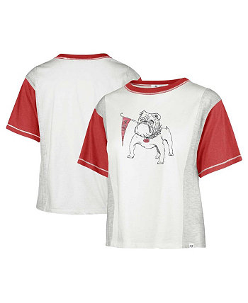 Женская белая рваная футболка Georgia Bulldogs Vault Premier Tilda '47 Brand