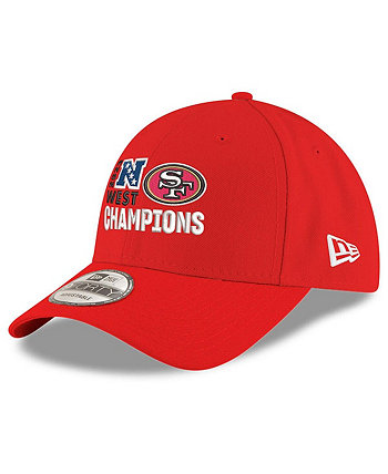 Мужская регулируемая кепка Scarlet San Francisco 49ers 2023 NFC West Division Champions 9FORTY New Era