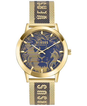 Мужские часы Barbes Domus с двухцветным сетчатым браслетом из нержавеющей стали 40 мм Versus Versace