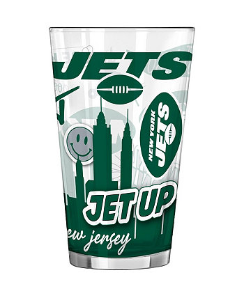New York Jets 16 унций оригинальное стекло для пинты Logo Brand