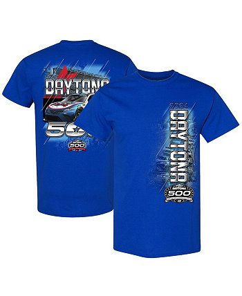 Мужская футболка с рисунком Royal 2024 Daytona 500 Checkered Flag Sports