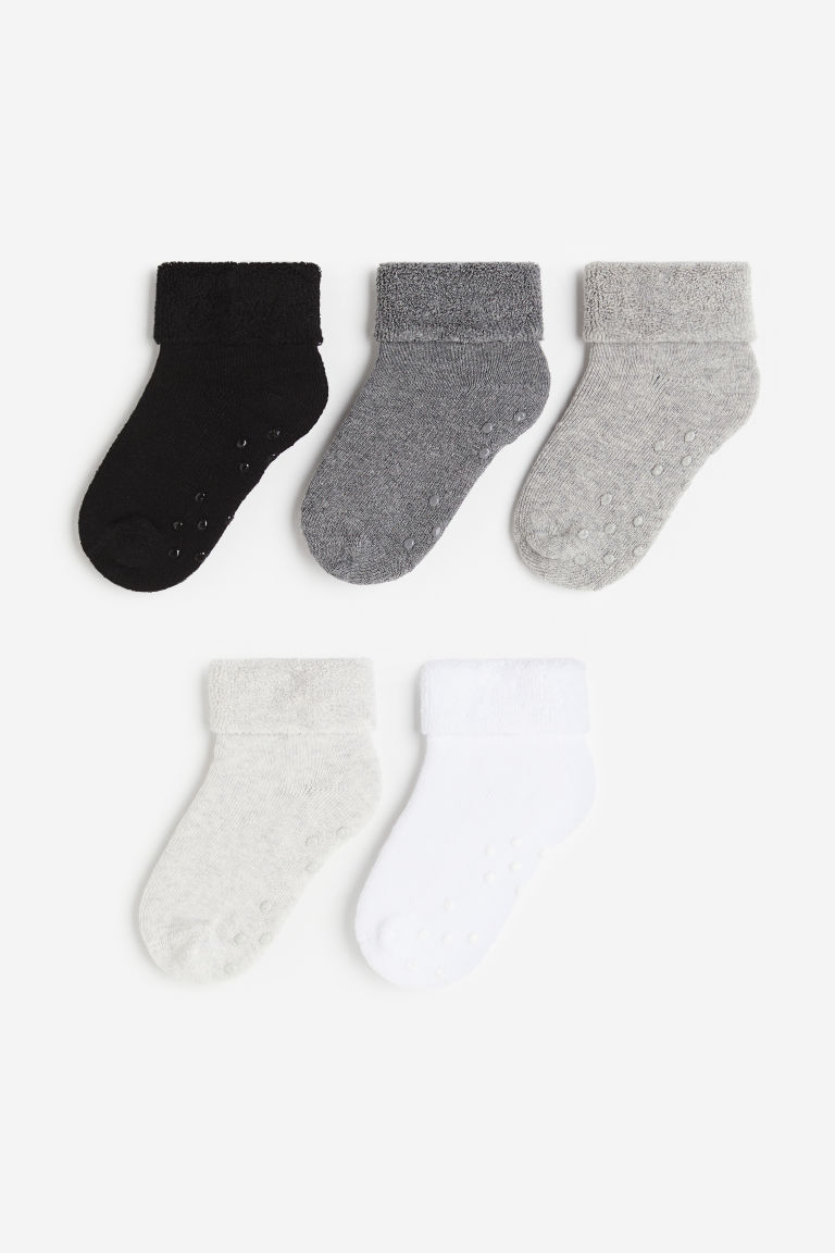 5 пар нескользящих махровых носков H&M