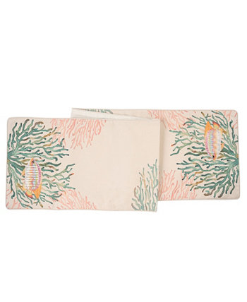 C F Home Oceanaire Coral Table Runner, 13 "X 72" C&F Home