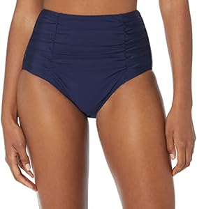 DKNY Women's Standard High Waisted Full Coverage Bikini Bottom Bathing Suit DKNY