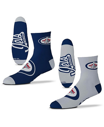 Набор из двух мужских носков Winnipeg Jets Team длиной в четверть длины For Bare Feet