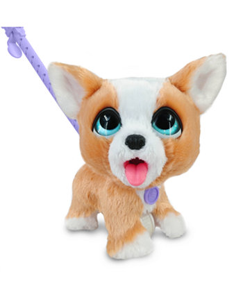 Интерактивная игрушка корги Poop-A-Lots, плюшевый щенок, ходячий 8 дюймов, со звуками, 4 предмета FurReal friends