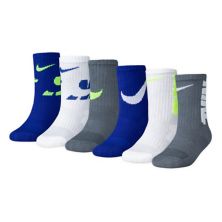 Набор из 6 мягких носков для мальчиков Nike Dri-FIT Performance с мягкой подкладкой и круглым вырезом Nike