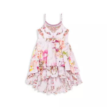 Маленькая девочка &amp;amp; Ярусное платье для девочки с цветочным принтом Camilla