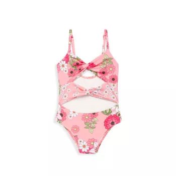 Little Girl's & Girl's Floral One-Piece Submarine