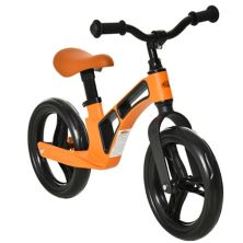 Каба 12&#34; Легкий детский беговел с регулируемым сиденьем и рулем, велосипед без педалей и подставкой для ног, обучение малышей из магниевого сплава для детей от 2 до 5 лет, оранжевый Qaba