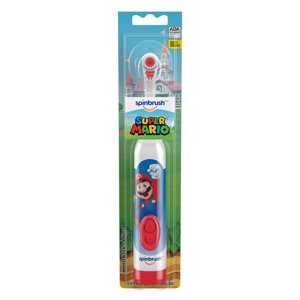 Spinbrush Super Mario Kid’s Electric Battery Toothbrush, Soft, 1 ct, Character May Vary C35 Visit the Spinbrush Store