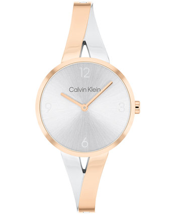 Женские двухцветные часы-браслет из нержавеющей стали Joyful, 30 мм Calvin Klein