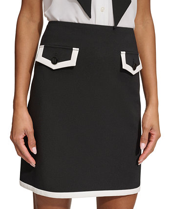 Женская юбка с карманами и клапанами с цветными блоками Karl Lagerfeld Paris