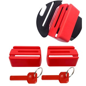 Easicozi Seatbelt Buckle Guard, Stop Accidental Unbuckling,Red, Pack of 2 EASICOZI