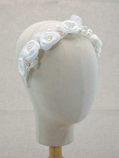 Свадебный головной убор с искусственным жемчугом и цветком SHEIN