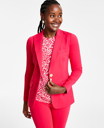 Women's Knit One-Button Blazer, Regular & Petite Michael Kors