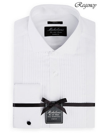of London Мужская классическая / эластичная рубашка-смокинг из плотной французской манжеты Michelsons