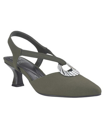 Женские туфли Earldine из пены с эффектом памяти, эластичные туфли на каблуке с орнаментом Impo