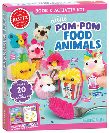 Mini Pom-Pom Food Animals Set Klutz