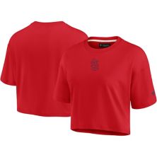 Women's Fanatics Signature Red St. Louis Cardinals Elements Super Soft Boxy Cropped T-Shirt Fanatics Signature
