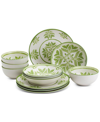 Bristol Green 12-Pc. Dinnerware Set, Service for 4 Tabletops Unlimited