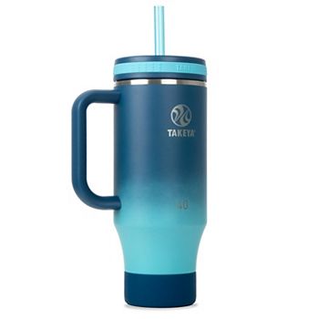 Takeya 40 oz. Stainless Steel Tumbler with Lid & Two Straws Takeya