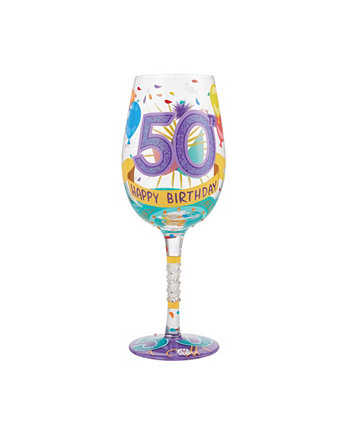 Бокал для вина Lolita Happy 50th Birthday, 15 унций Enesco