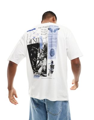 ASOS DESIGN oversized T-shirt in white with back print ASOS DESIGN