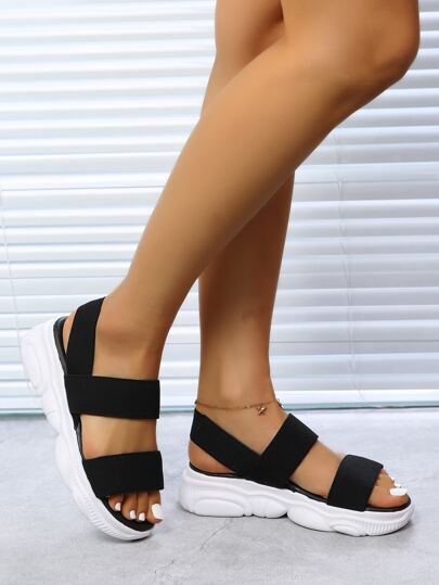 Спортивные сандалии минималистичный с открытой пяткой с ремешком SHEIN