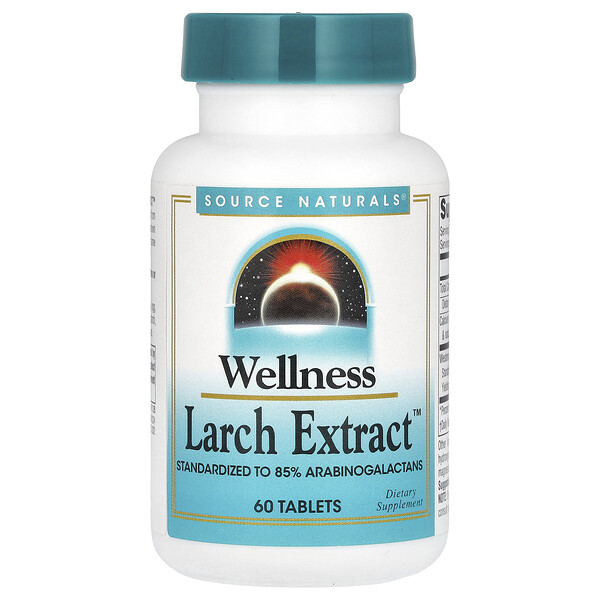 Wellness, Экстракт лиственницы, 60 таблеток Source Naturals