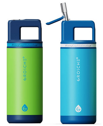 Alpine Flip 'N Sip 2 Pc. Kids Insulated Water Bottle with Straw Grosche