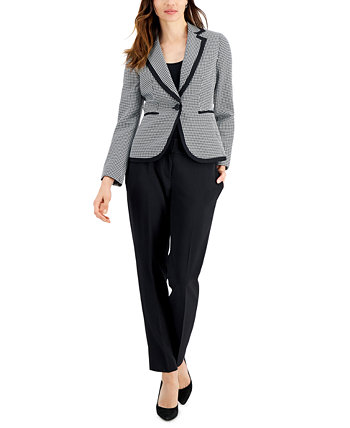 Пиджак с одной пуговицей и узкие брюки с контрастной отделкой, стандартные и маленькие размеры Le Suit