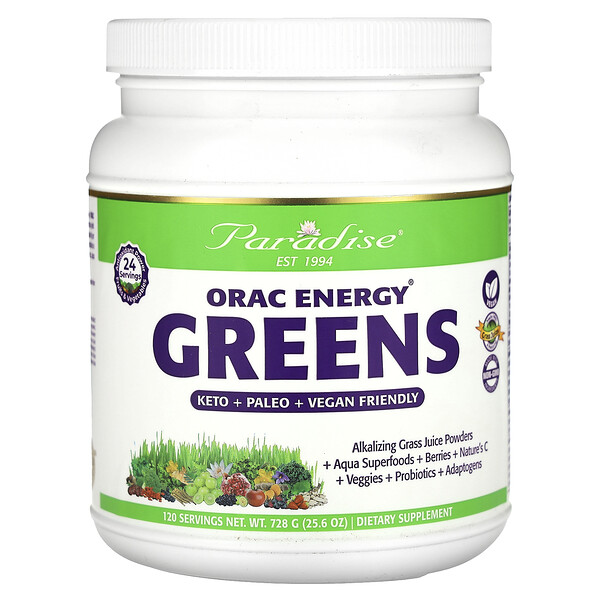 ORAC Energy Greens, 25,6 унции (728 г) Paradise Herbs
