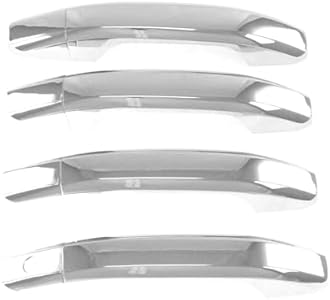 Snap On Chrome Car Door Handle Cover Trim Accessories Compatible with GMC Sierra 1500/2500 HD 2014-2018 No Smart Key, DH226 Trim Illusion