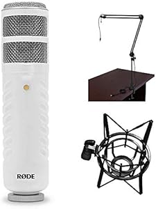 Rode Podcaster Studio Custom Kit: Podcaster, Two-Section Broadcast Arm with Integrated USB Cable, and PSM1 shock mount Rode