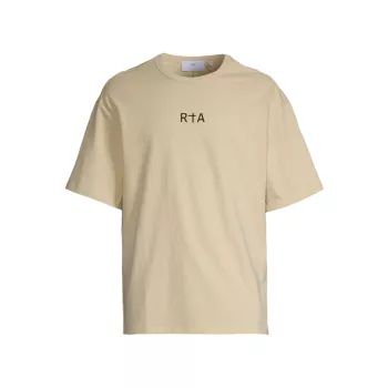 Хлопковая футболка оверсайз с логотипом RtA