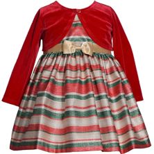 Комплект из кардигана и платья в полоску Bonnie Jean для маленьких девочек и малышей Bonnie Jean
