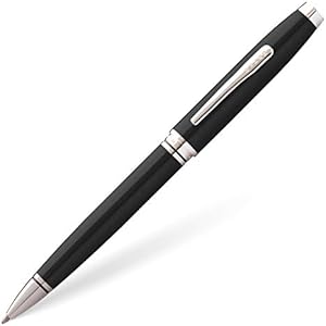 CROSS Coventry Ballpoint Pen (Medium Stroke Thickness) Glossy Chrome with Gift Box Cross