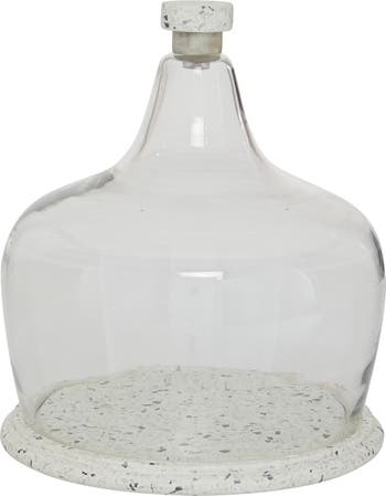 VENUS WILLIAMS Терраццо Подставка для торта с крышкой Купольный стеклянный колпак для кухни в стиле шебби-шик - белый GINGER AND BIRCH STUDIO
