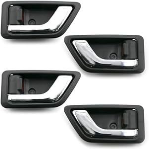 4Pcs 1Set Interior Door Handle Front Rear Left Right for Hyundai Getz Click 2003 2011 Otois