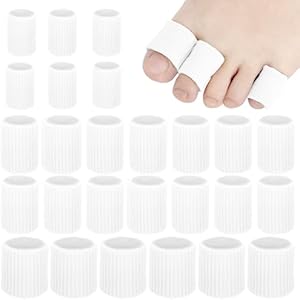 26 Pieces Toe Cushion Tube 0.98 Inches Toe Tubes Sleeves 3 Different Size Soft Gel Corn Pad Protectors for Cushions Corns,Blisters, Calluses, Toes and Fingers. Colovis