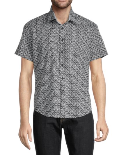 Рубашка с коротким рукавом с геометрическим рисунком DUCHAMP
